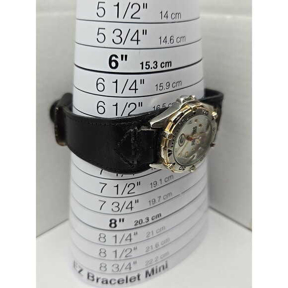 Womens Green Bay Packers Quartz Watch Date Gold Silver Leather Cuff New Battery - Picture 8 of 12